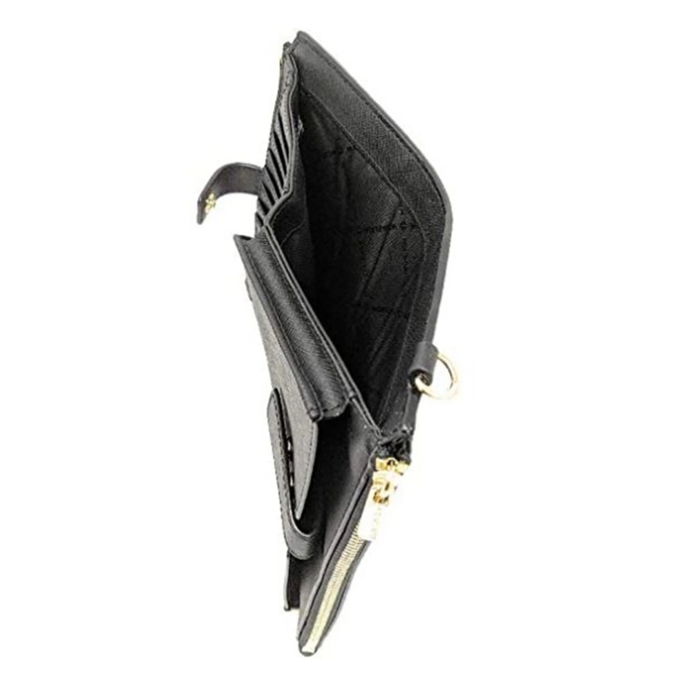 Michael Kors Jet Set Travel Double Zip Wristlet Black Saffiano Wallet Leather - Picture 7 of 15